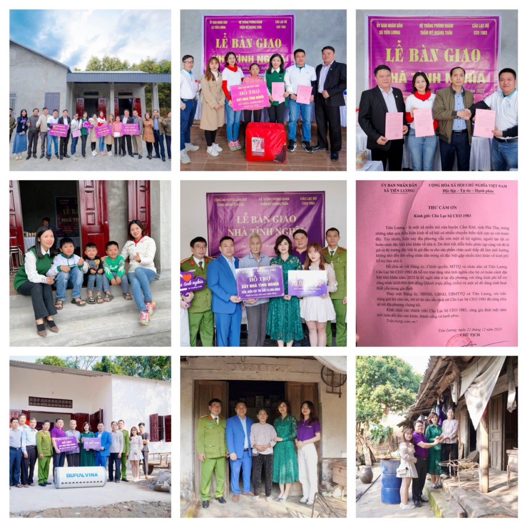 Câu lạc bộ cùng Hệ thống Thẩm mỹ Hoàng Tuấn và các doanh nghiệp thành viên đã hỗ trợ xóa nhà tạm, nhà dột nát cho 2 hộ gia đình có hoàn cảnh khó khăn